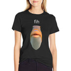 Fih Meme “Fih” Funny Misspelled Fish Meme  High-quality Stitching T-Shirt
