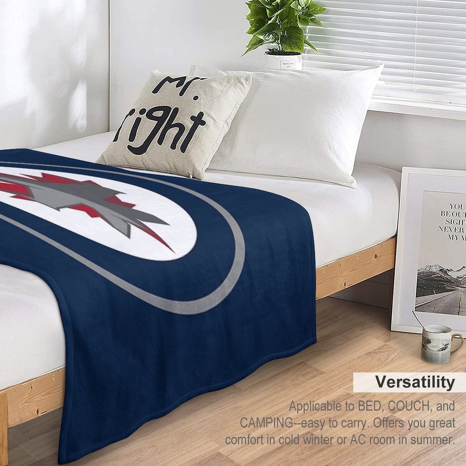 Jets-Thrashers Merch Plush Throw Blanket
