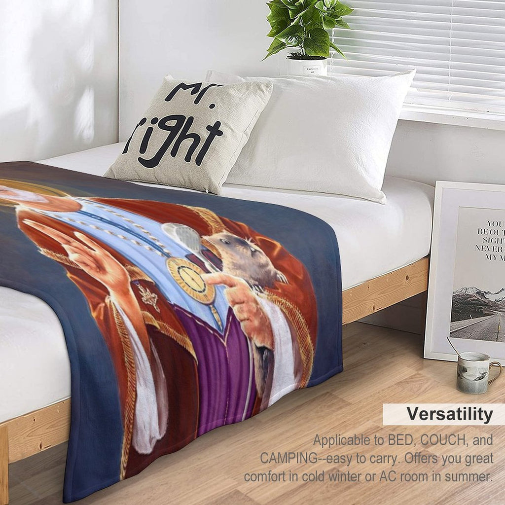 Saint Bill of Murray, Bill Murray Saint Original Religious Painting Wrinkle-free Throw Blanket