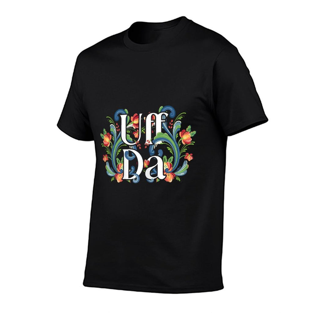 Traditional Rosemaling Norway And Norwegian Quote Uff Da Quote for A Norwegian Girl  Breathable T-Shirt