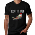 Funny Matching Couple His And Her Otter Half Ugly Christmas  Affordable Price T-Shirt