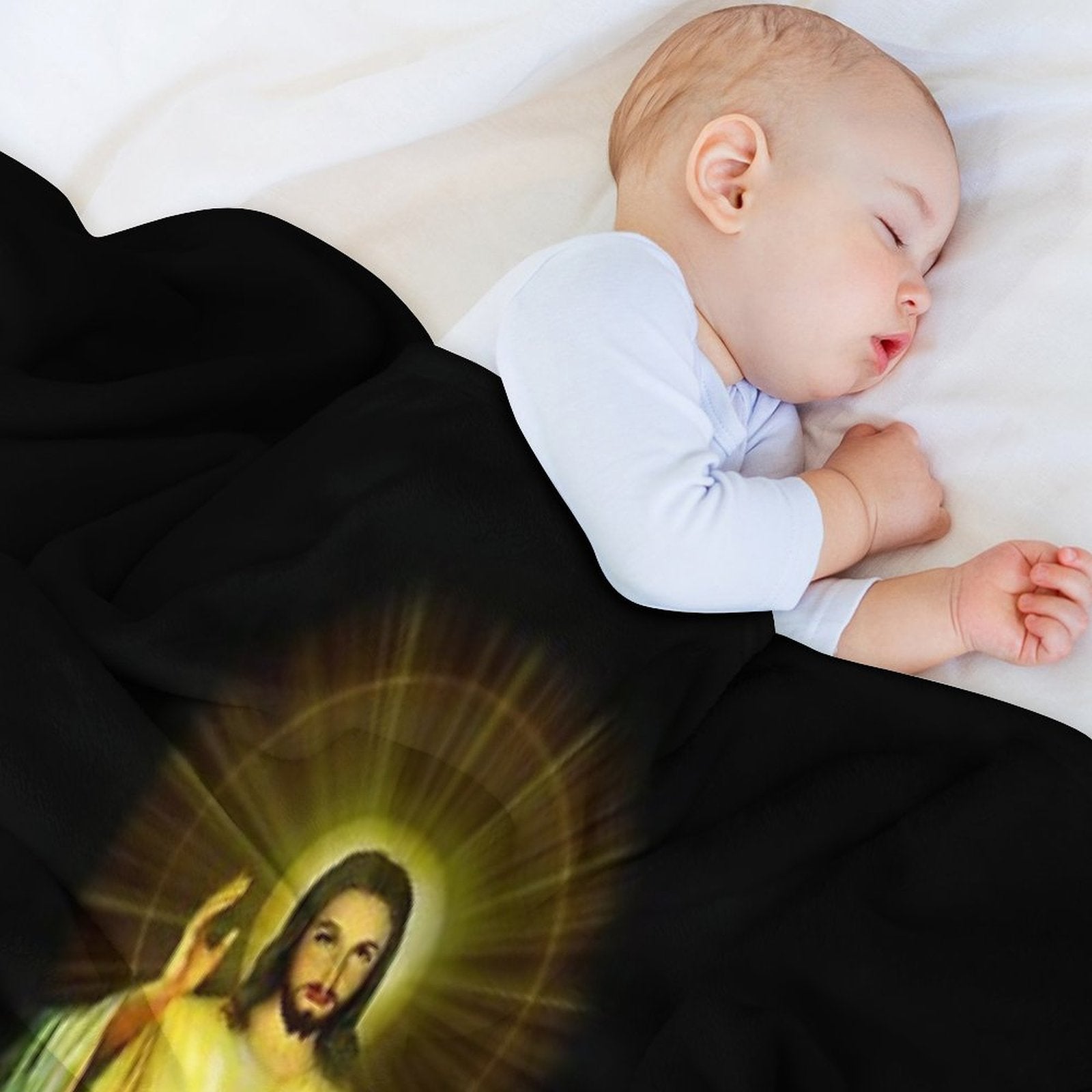 Jesus Divine Mercy Faustina Sacred Heart Catholic Velvety-soft Throw Blanket