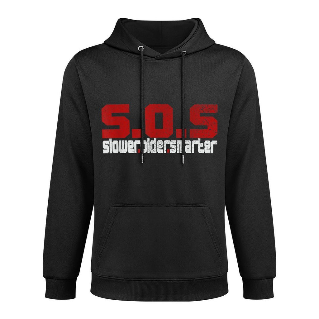 SOS Slow Older Smart  Gifts for 50th 60th Birthday Breathable Fabric Hoodie