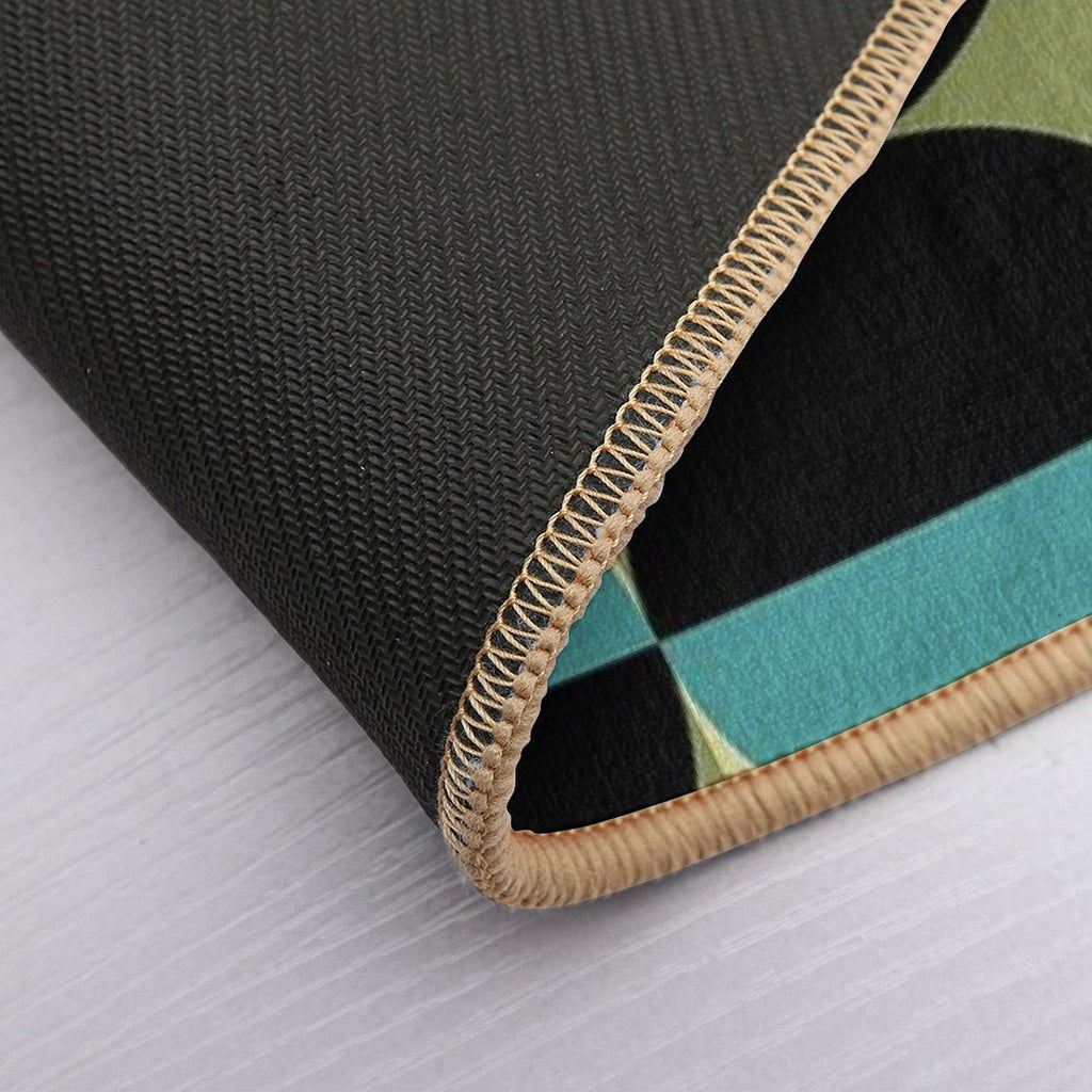 Mid Century Modern Geometric Abstract Pattern 737  Rapid-Drying Bath Mat