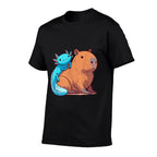 Capybara And Axolotl  Eco-friendly Material T-Shirt