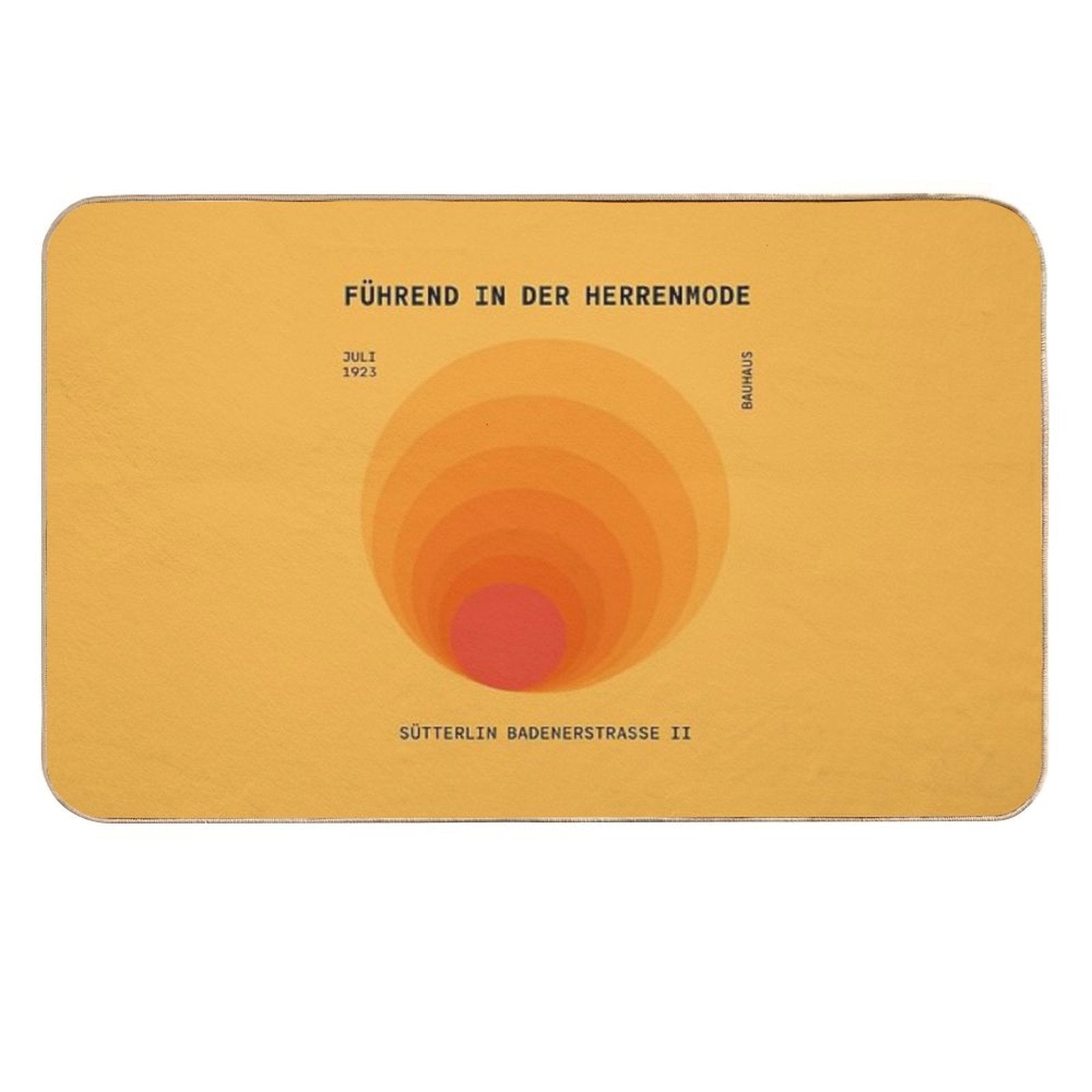 Sun  Bauhaus Poster I  Dirt-Trapping Bath Mat