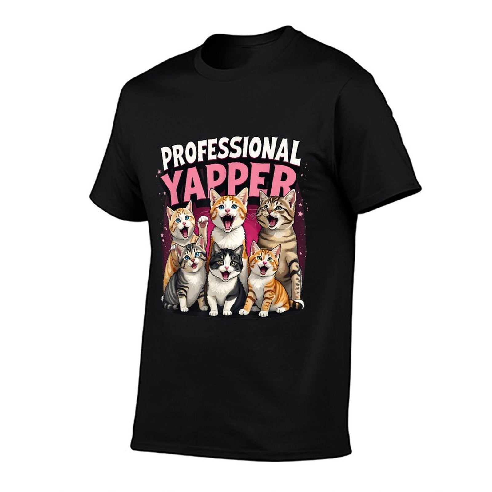 Professional Yapper Funny Cat Meme for Men Women  Slim-fit Cut T-Shirt