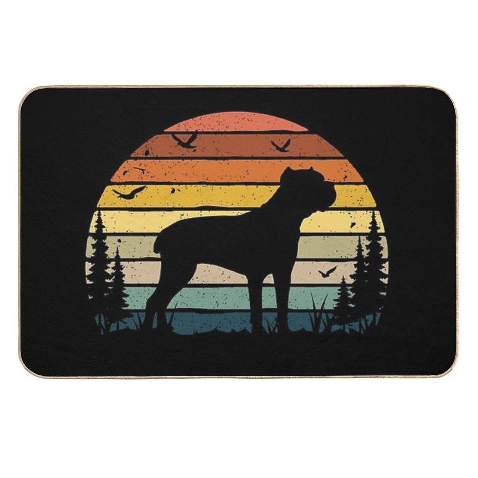 Cane Corso Dog Retro Vintage  Dirt-Trapping Bath Mat