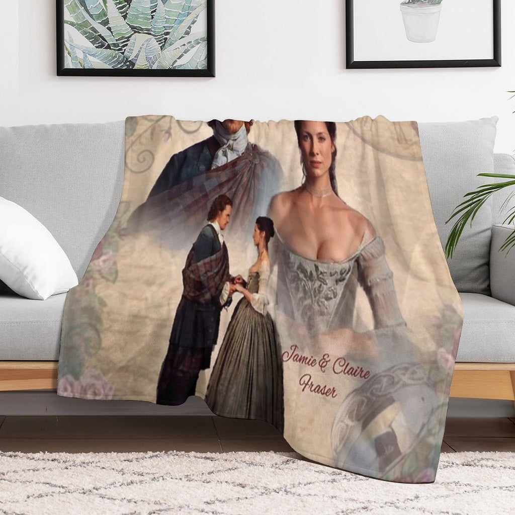 Jamie And Claire FraserOutlander Wedding Eco-conscious Throw Blanket