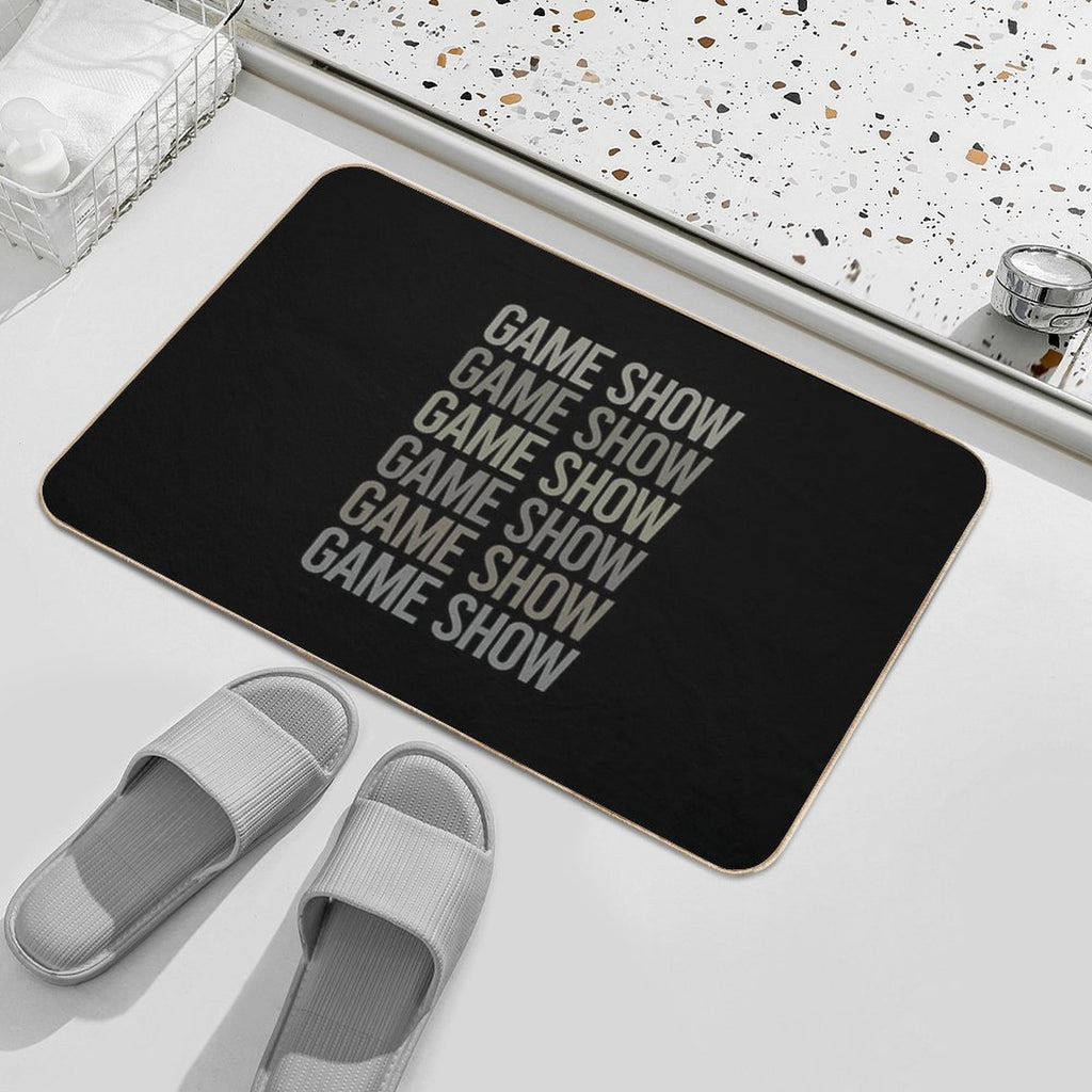 Gray Text Art Game Shows TV Show  Pet-Safe Bath Mat