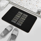 Gray Text Art Game Shows TV Show  Pet-Safe Bath Mat