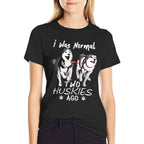I Was Normal 2 Siberian Huskies Ago - Awesome Cute Dog Men Women  Heathered Texture T-Shirt