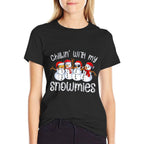 Snowman Christmas Chillin With My Snowmies Ugly Gift  Vintage-inspired T-Shirt