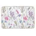 Colorful Flowers And Leaves  Odorless Bath Mat