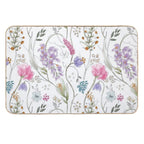 Colorful Flowers And Leaves  Odorless Bath Mat