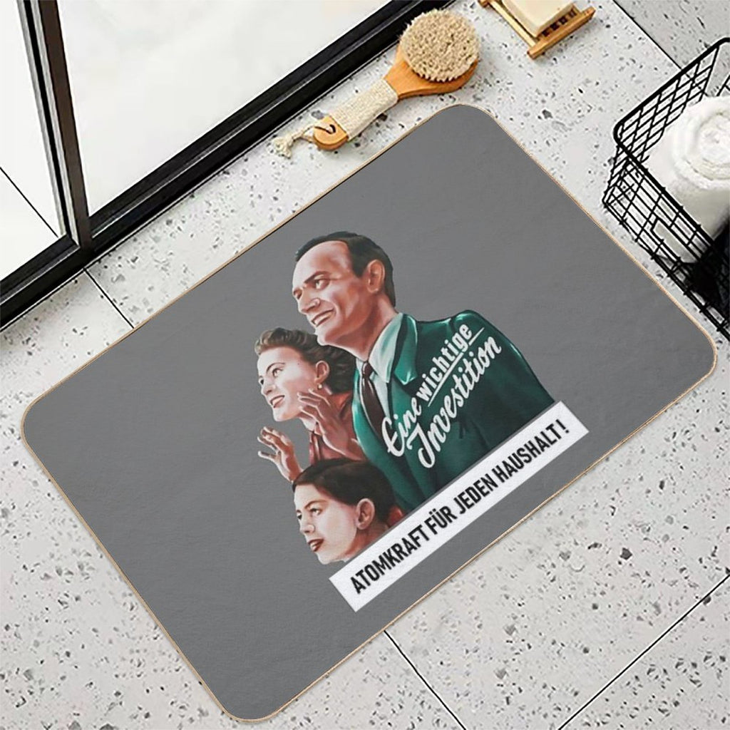 Atomkraft Für Jeden Haushalt - Eine Wichtige Investition - Dark Poster  Non-Slip Bath Mat