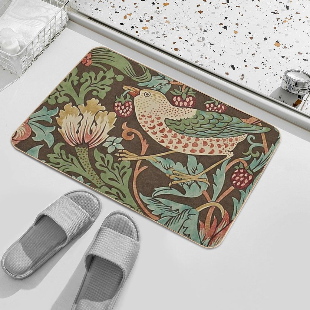 Nature Bird - William Morris  High-Traffic Bath Mat