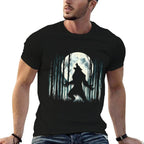 Werewolf Howling At Full Moon - Alpha Wolf Meme Literally Me  Affordable Price T-Shirt