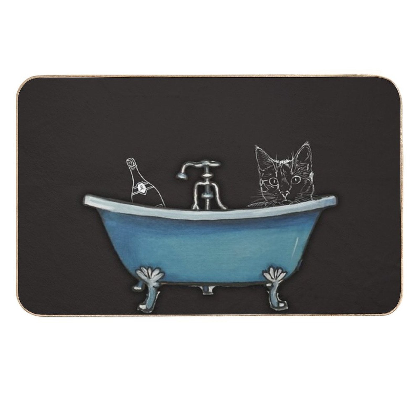 Copy of Cat Take A Bath  Multi-Purpose Bath Mat