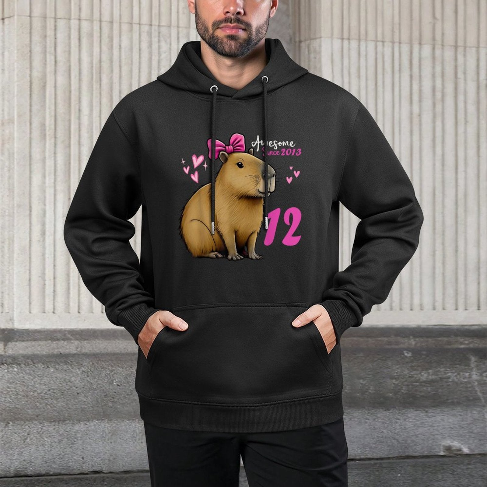 Kids 12 Years Old Capybara Birthday For Girls 12th Capybara Pilling-Resistant Hoodie