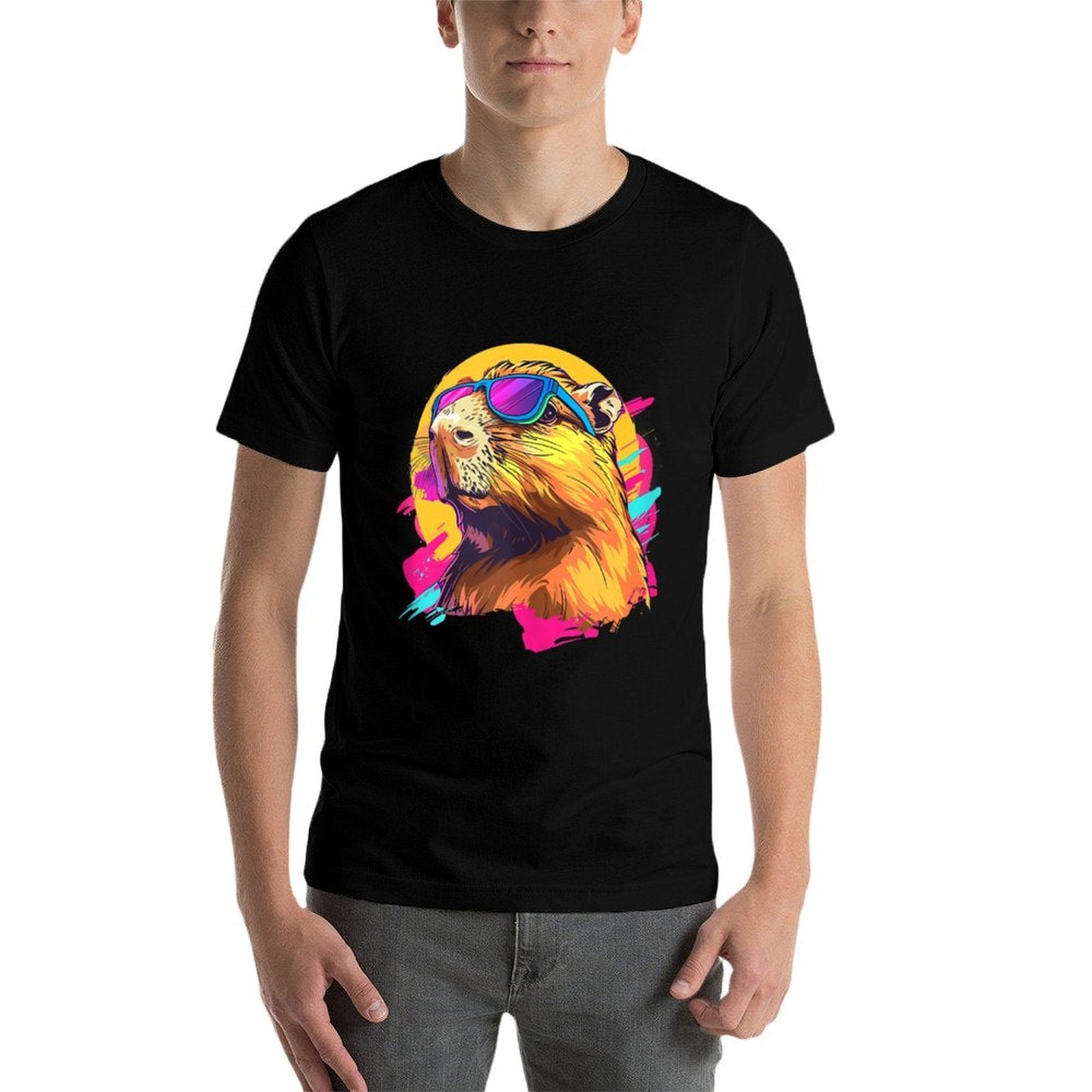 Retro Vintage Meme Lover Capybara  Wrinkle-resistant T-Shirt