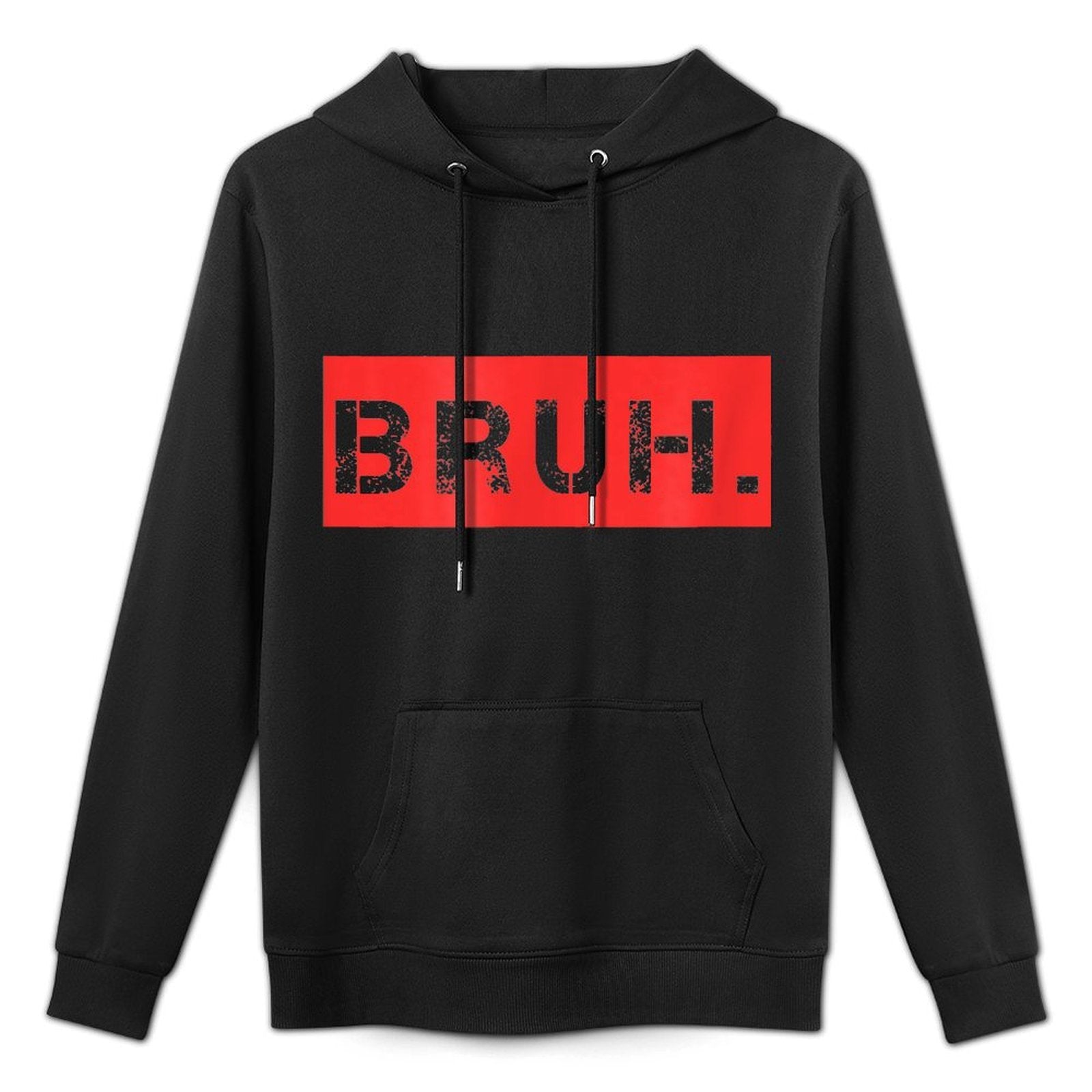 Bruh Meme Funny Saying Brother Greetingns Boys Men Adjustable Hood Hoodie