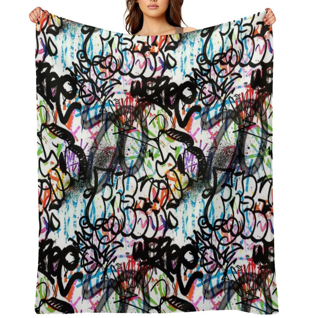 Graffiti Seamless Design. Urban Art. Comfort Throw Blanket