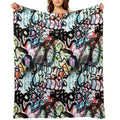 Graffiti Seamless Design. Urban Art. Comfort Throw Blanket