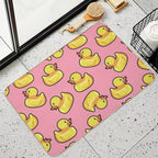 Rubber Duck Pink Pattern  Pet-Safe Bath Mat