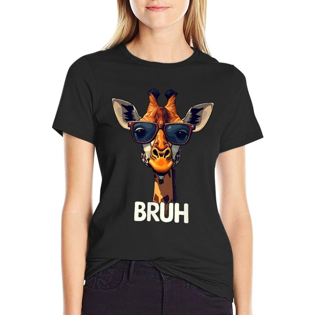 Funny Giraffe Meme BRUHnager Kids Men Women Graphic  Versatile T-Shirt