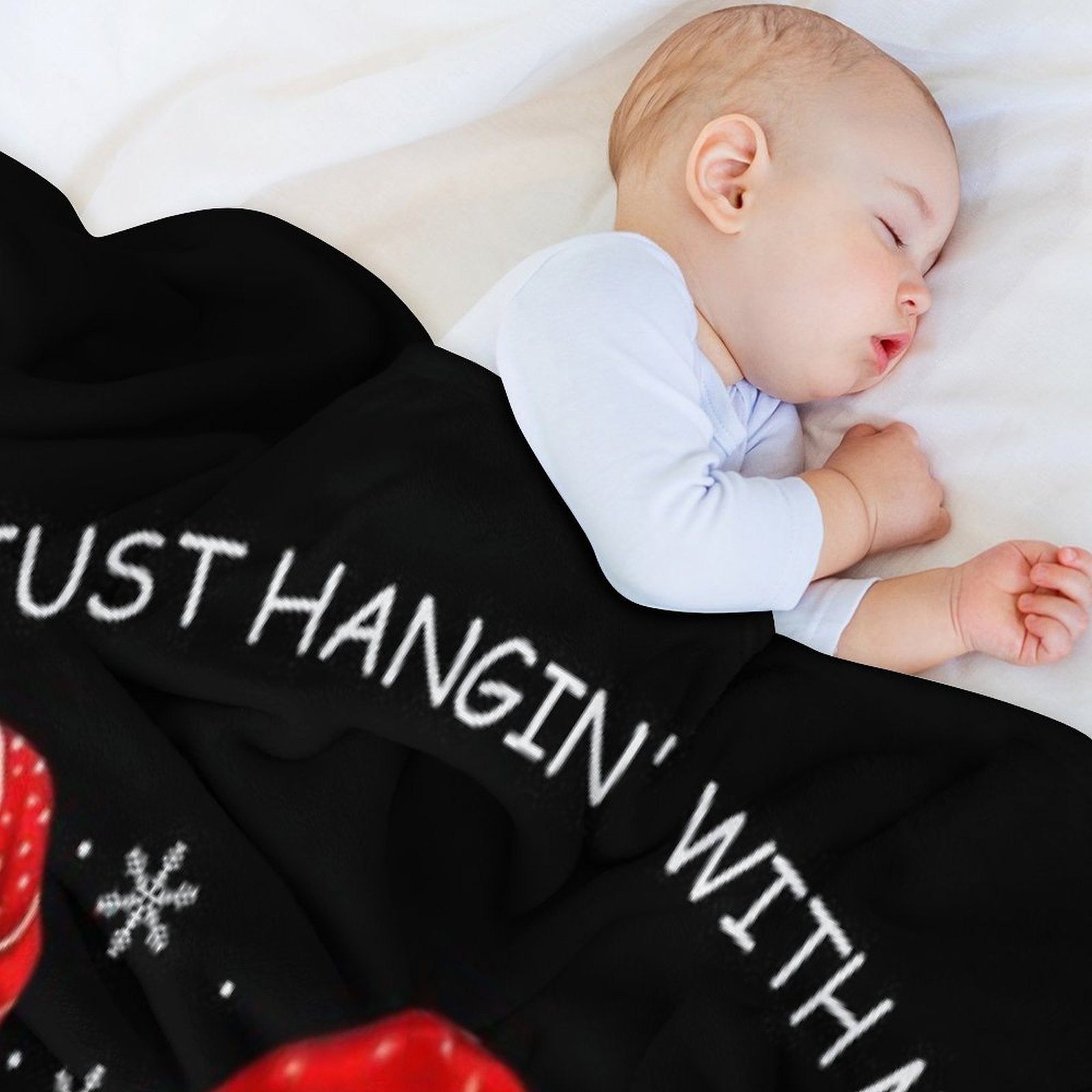 Just Hangin with My Gnomies Gnome Lover Machine-washable Throw Blanket