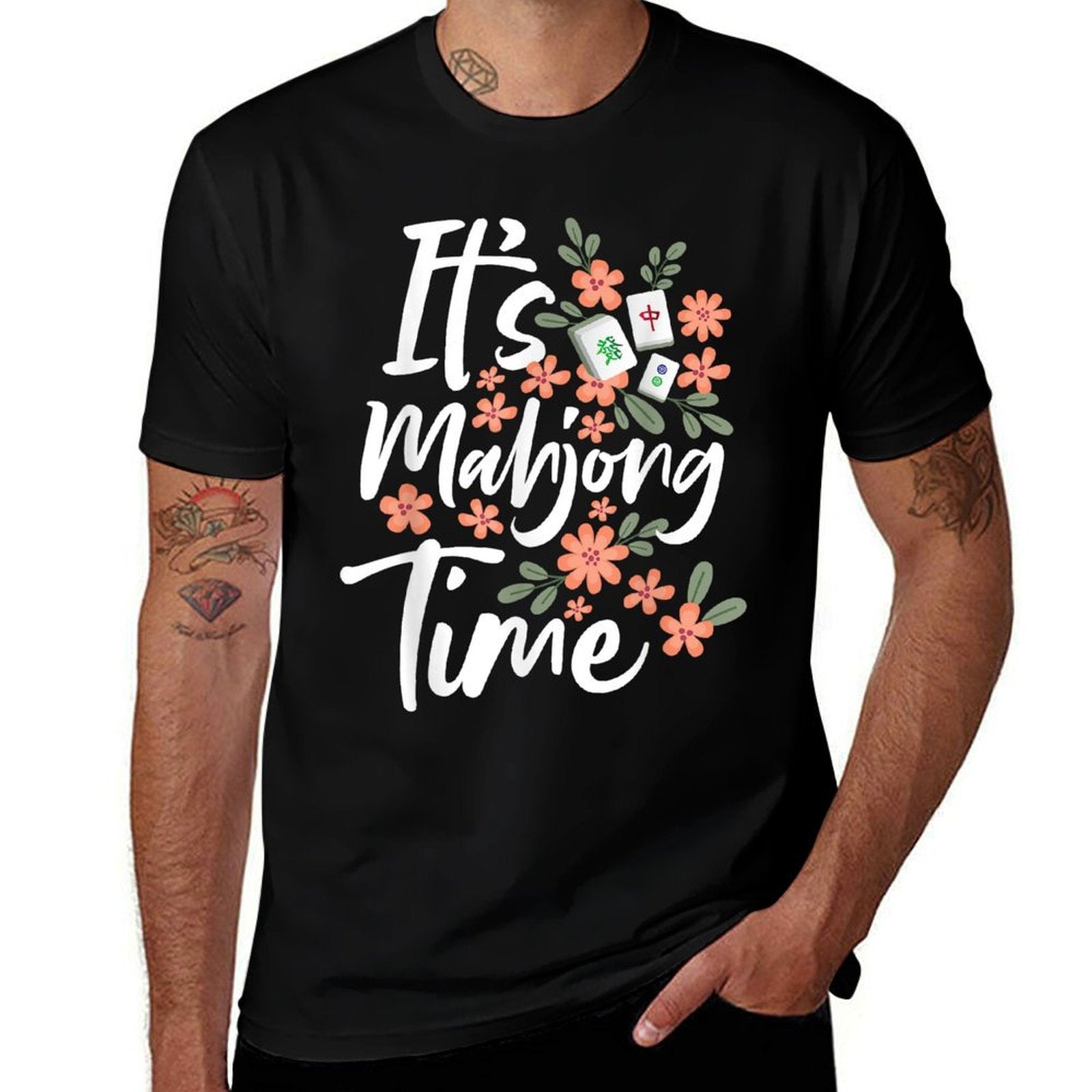 Its Mahjong Time - Gambling Chinese Game Casino Player  Odor-resistant T-Shirt
