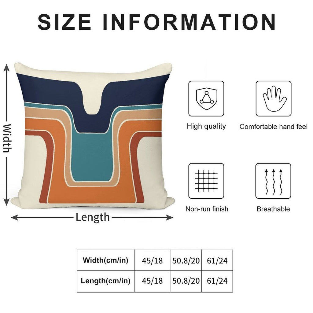 Mod Wave Space Soft Home Decor Throw Pillow