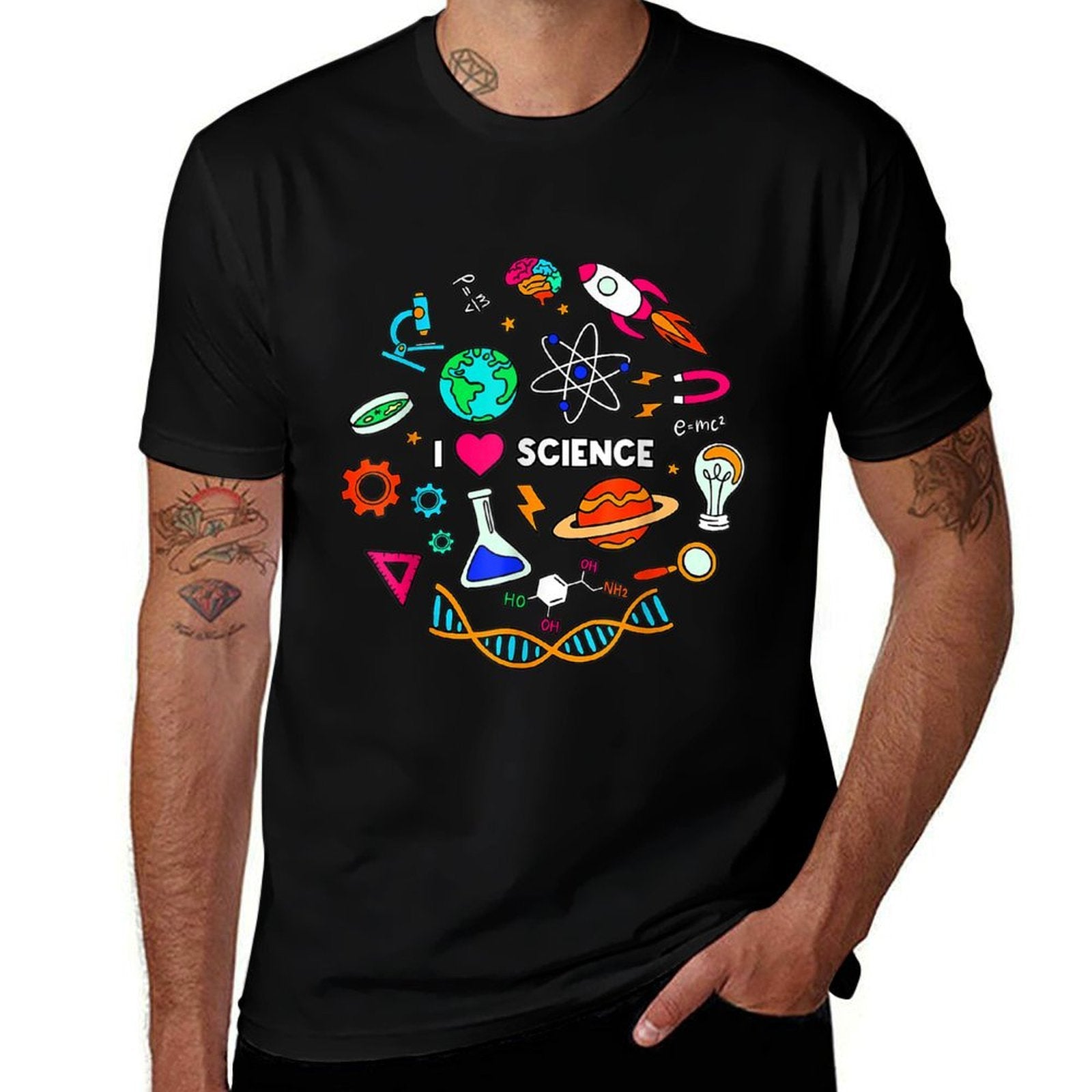 I Love Science Tshirt Kids Science Lovers Gifts Ideas  Vintage-inspired T-Shirt