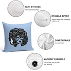 Spelmanite Blue Soft High-Density Material Throw Pillow