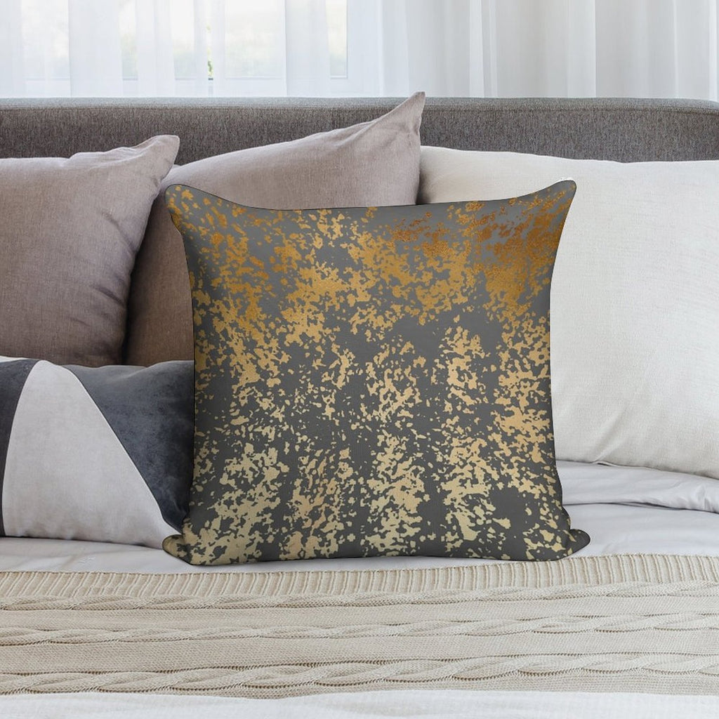 Modern Gold Look Soft Style Accent Throw Pillow