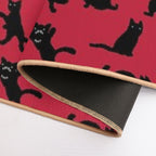 Void Cats Pattern (Red)  Repositionable Bath Mat