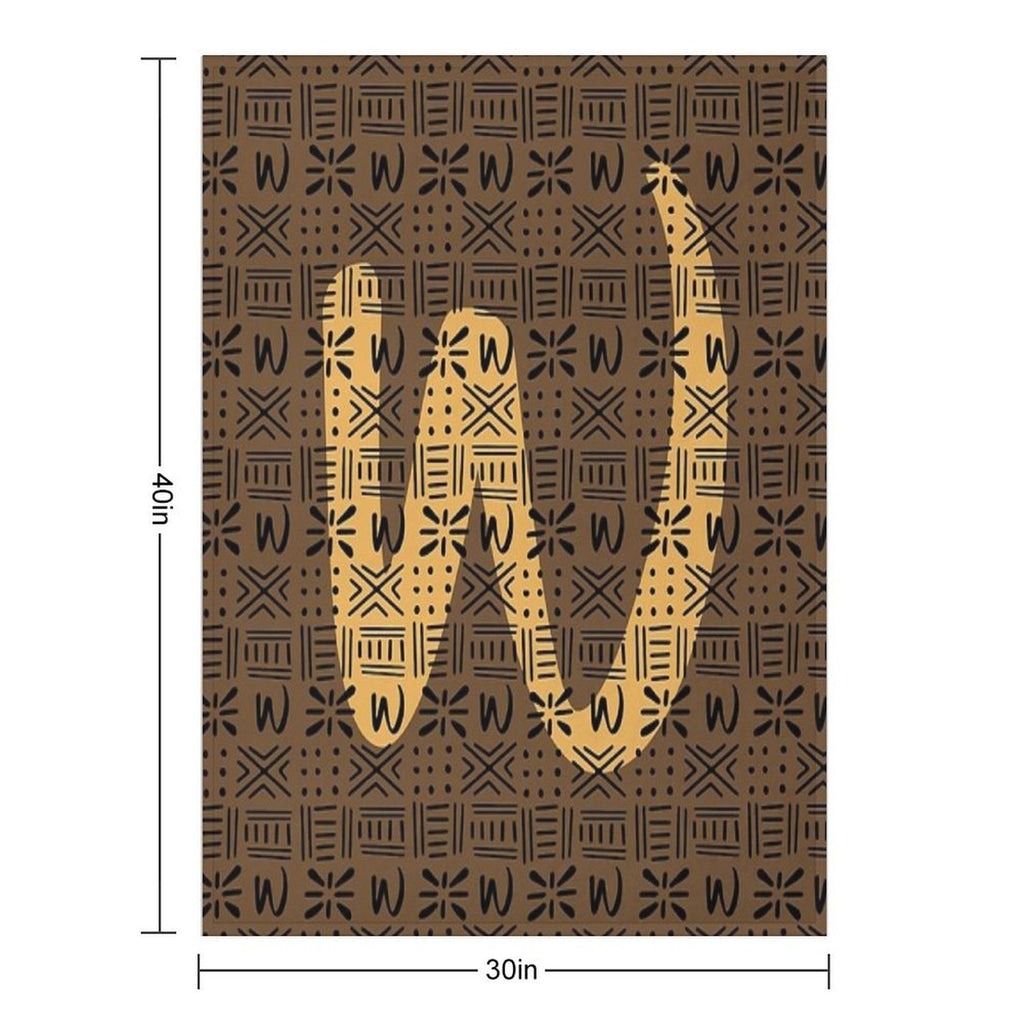 Bogolan Colored Art Anti-pilling Throw Blanket