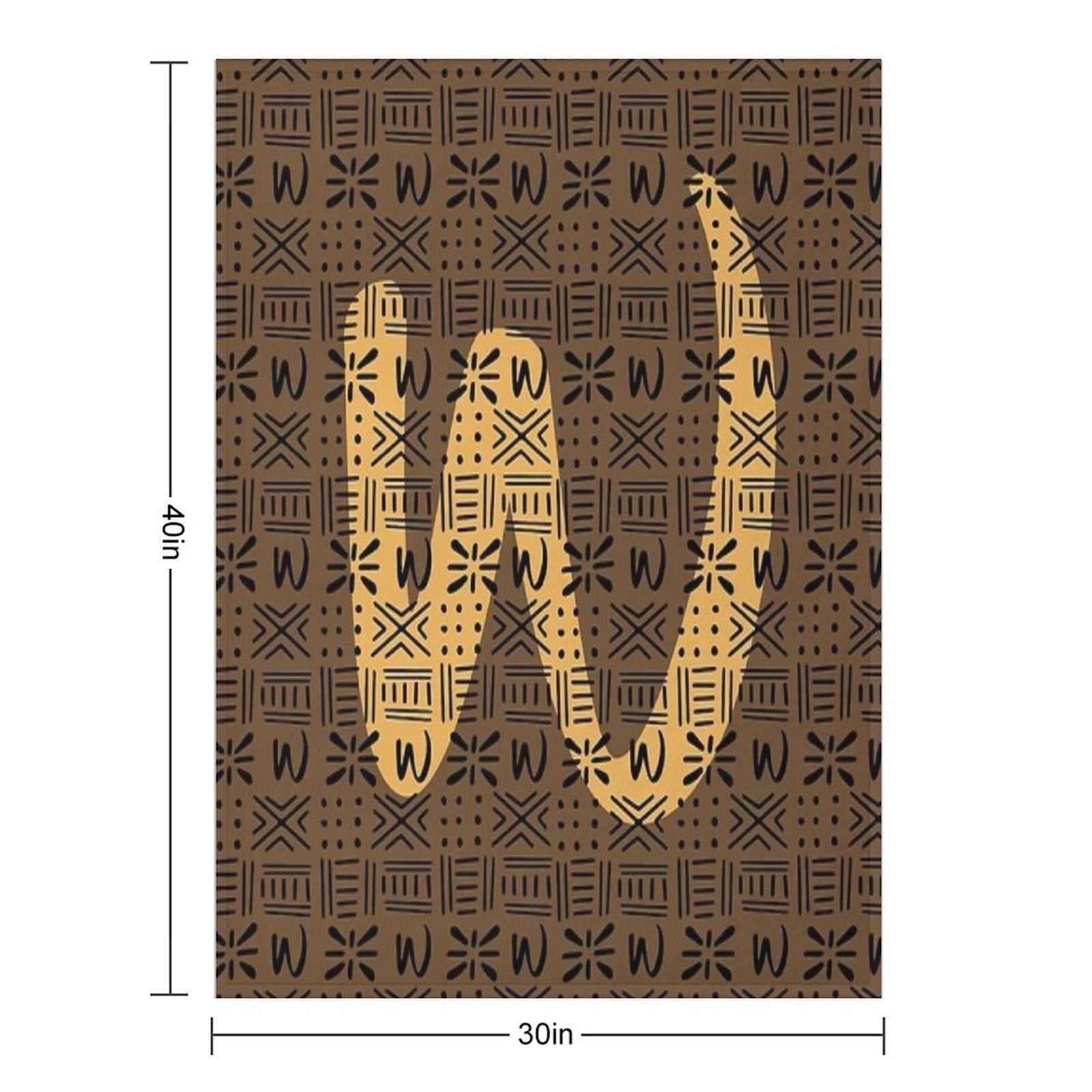 Bogolan Colored Art Anti-pilling Throw Blanket