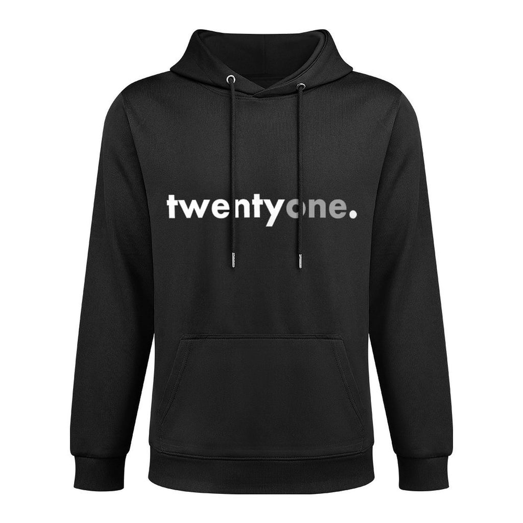 Minimalist Twenty-One 21st Birthday Shape Retention Hoodie