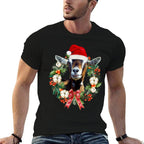 Cute Goats Christmas Funny Farm Animal Christmas  Rolled Sleeves T-Shirt