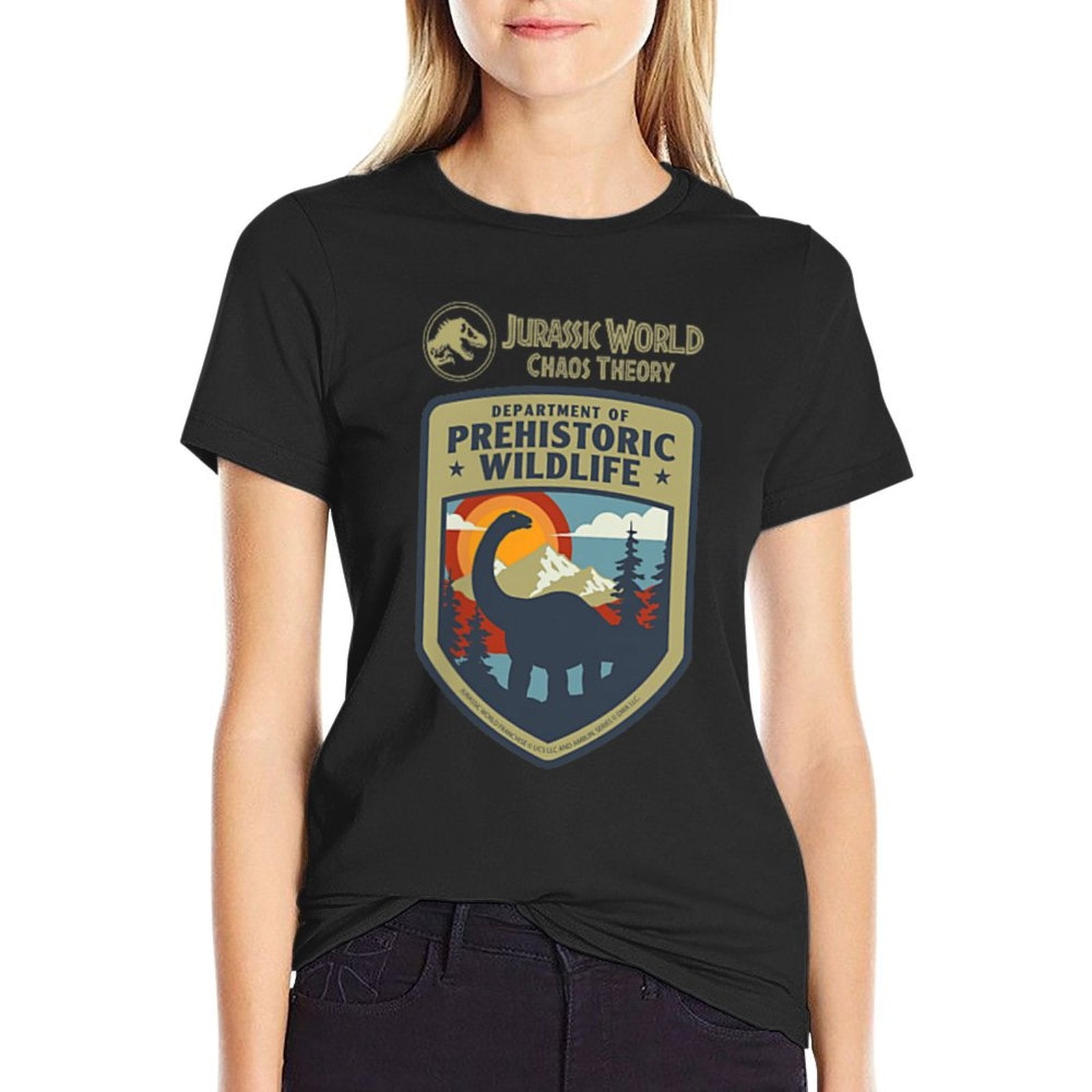 Jurassic World Chaos Theory Pocket Hit, Small, Black  Polyester Blend T-Shirt