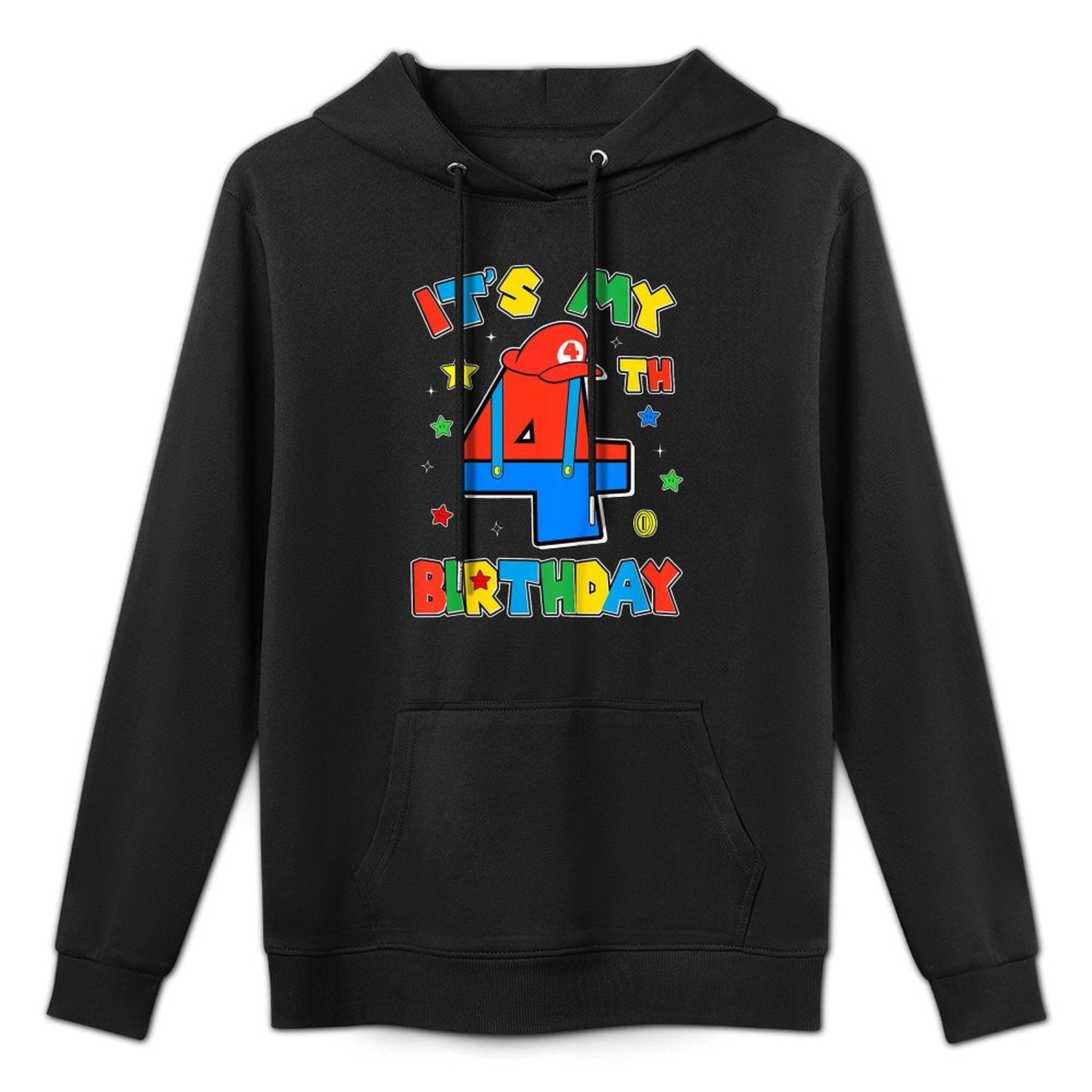 Kids 4th Birthday Boy Super Gamer Gaming Theme B-day Party Boys Machine Washable Hoodie