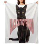 Black Cat Boyfriend Print All-season Throw Blanket