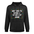 Most Likely To Bring A Stray Cat Home - Funny Xmas Lights Unisex Design Hoodie