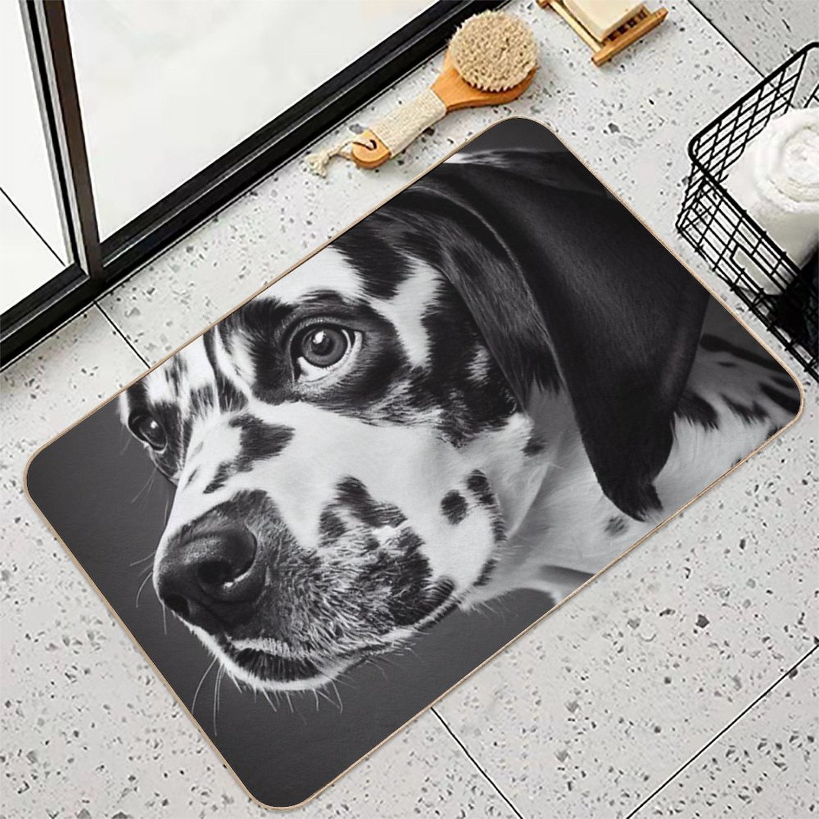 Dalmatian Dog  Easy Maintenance Bath Mat