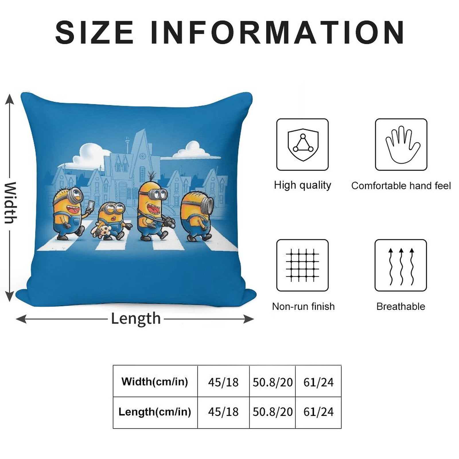 Minions Road Soft Decorative Cover Throw Pillow