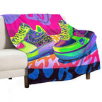 Nike Air Force One Lemon Candy Comfort Throw Blanket
