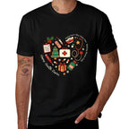 Christmas Home Health Nurse Heart Public Health Registered  Lightweight T-Shirt