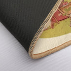 Strawberry Bakery Shop with Frogs  Repositionable Bath Mat